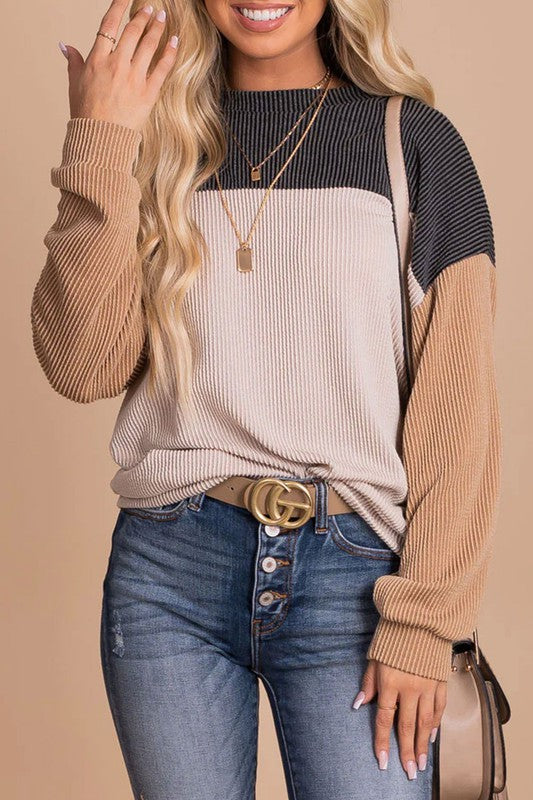 Blocked and Colorful Top in Multiple Colors