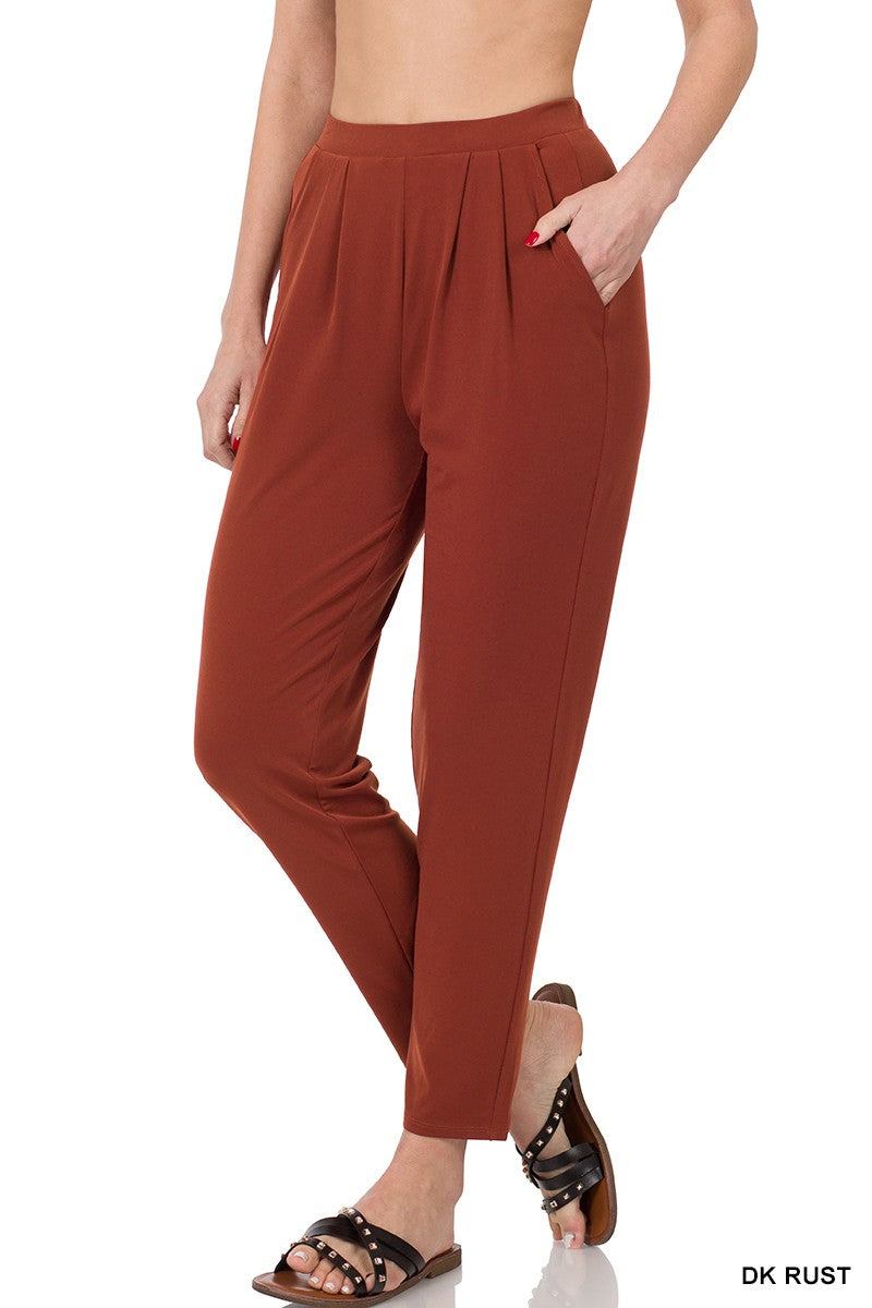 Pleated, Pocketed, Dress Pants in Multiple Colors