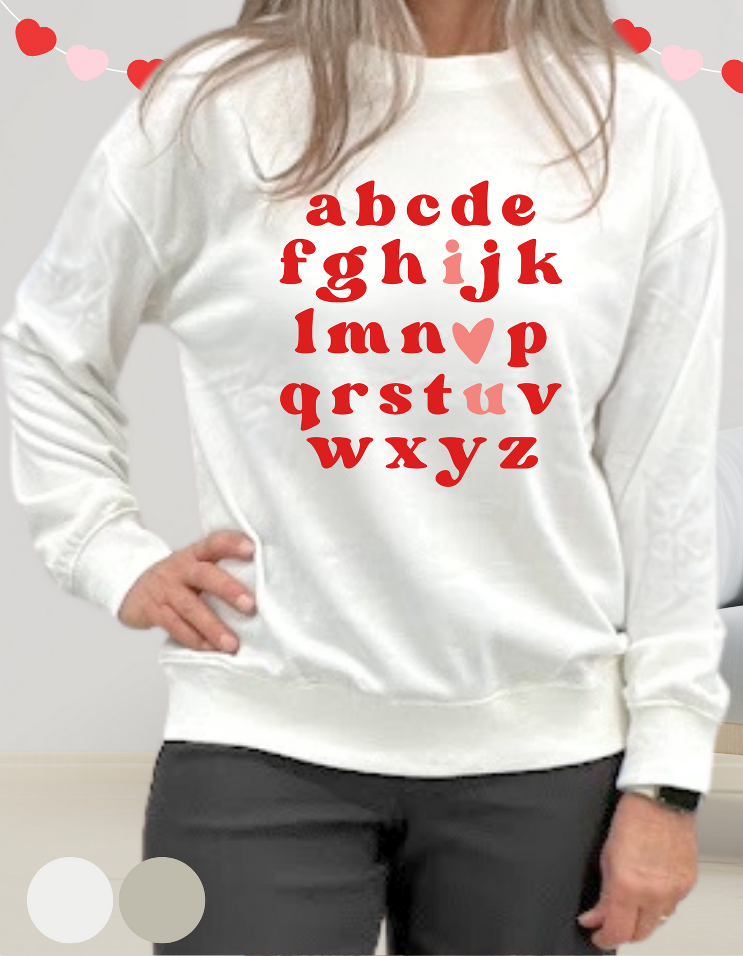 ABC I Love You, sweatshirt in two colors