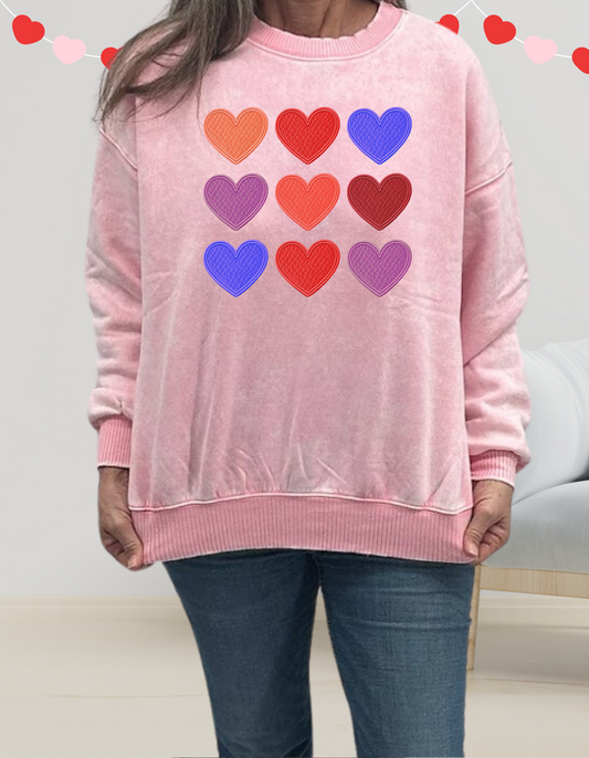 Patched Hearts, sweatshirt