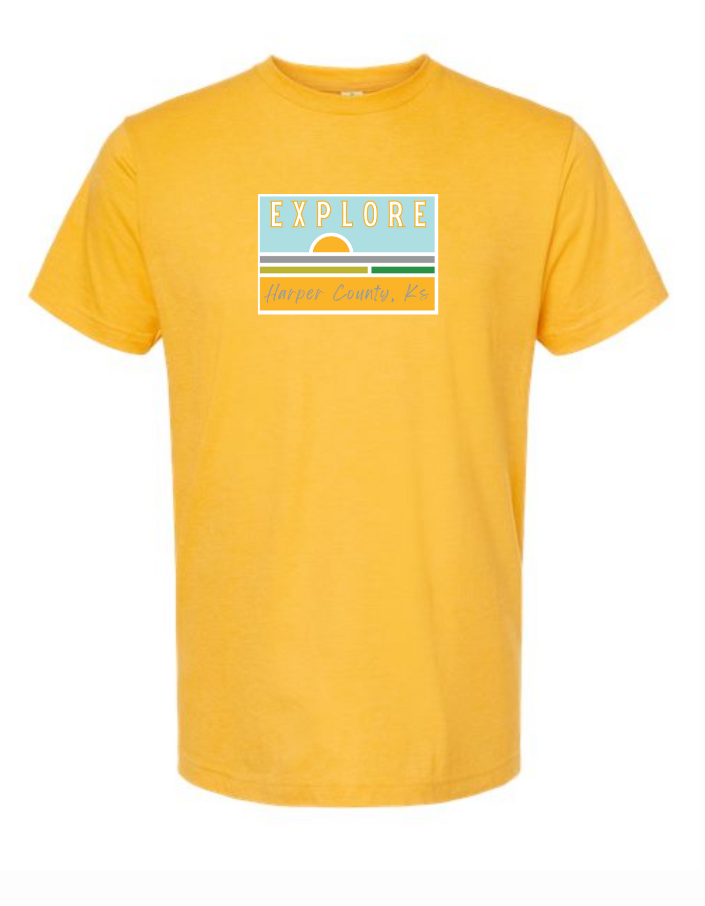 Explore Harper County, KS tee: available in multiple colors