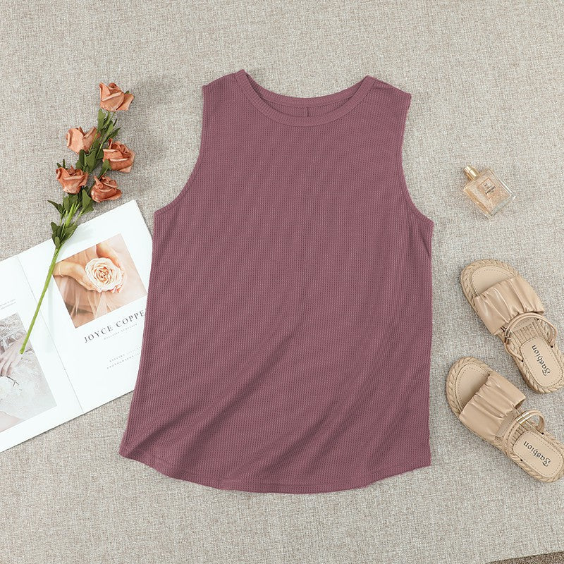 Sleeveless in Seattle Top  in Burnt Red (SWH)