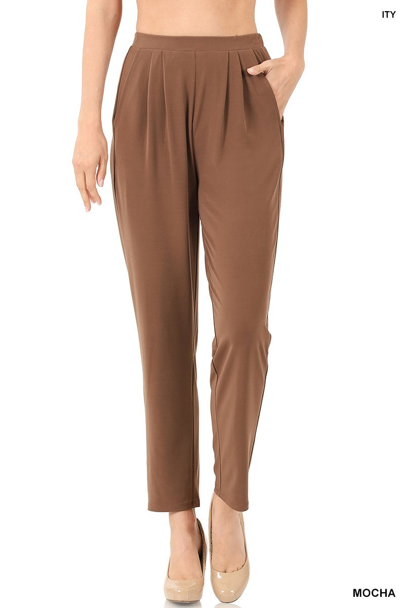 Pleated, Pocketed, Dress Pants in Multiple Colors