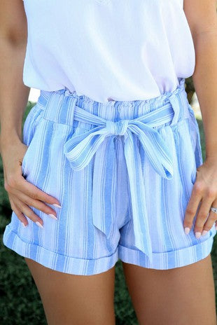 Striped Bag-tie Shorts (SWH)