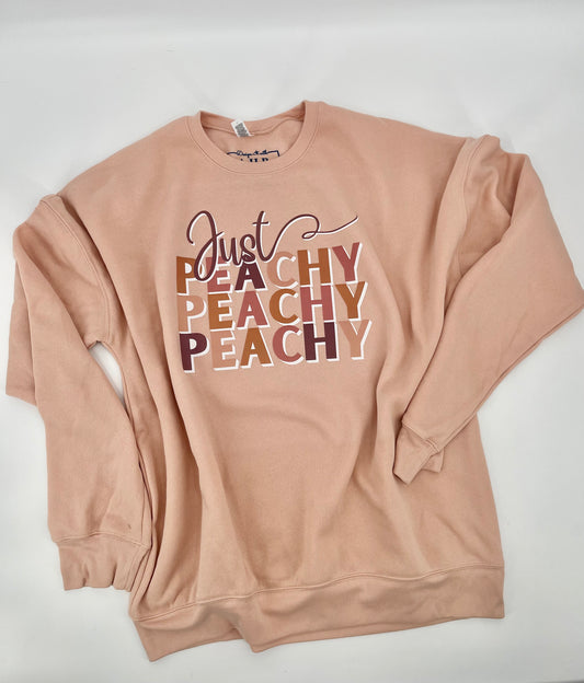 Just Peachy, peach sweatshirt