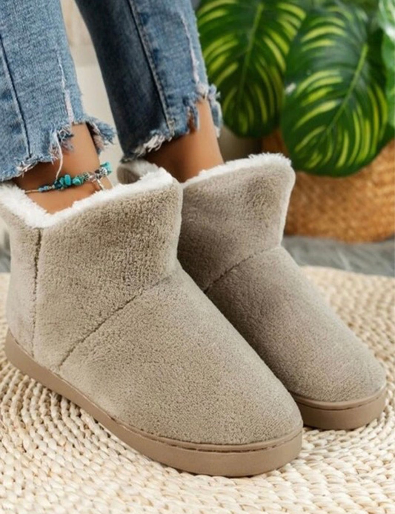 Warm & Fuzzy, indoor/outdoor slip on boots (SWH)