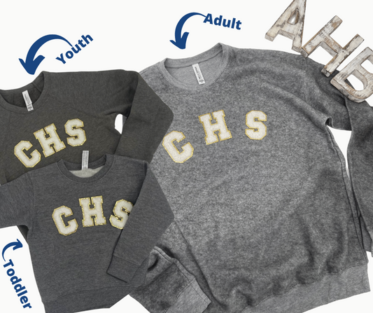 Letter Sweatshirt-CHS (adult, youth, toddler)