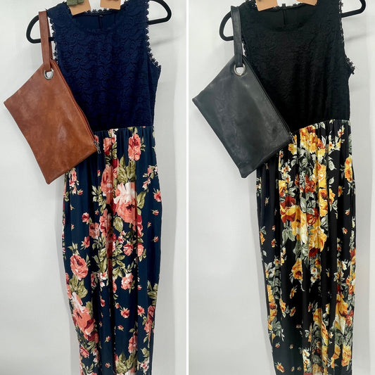 Flower Fields, maxi dress in two colors (SWH)