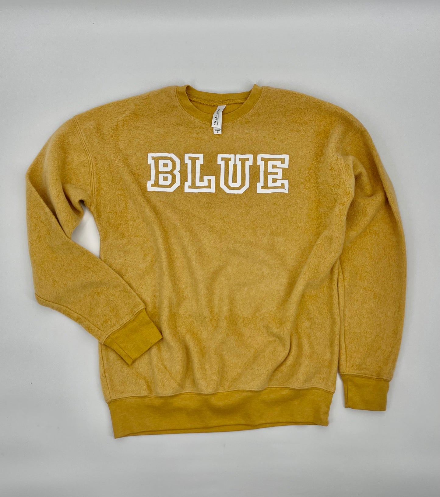 BLUE soft mustard sweatshirt