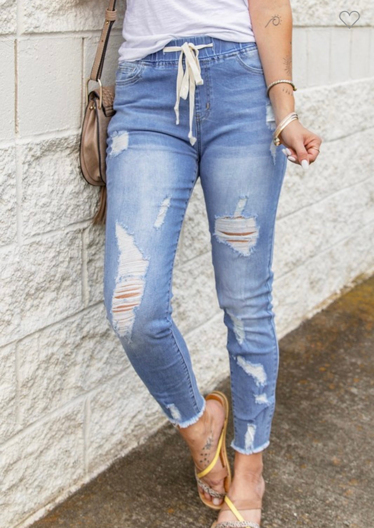 Drawstring Jeans, in blue (SWH)