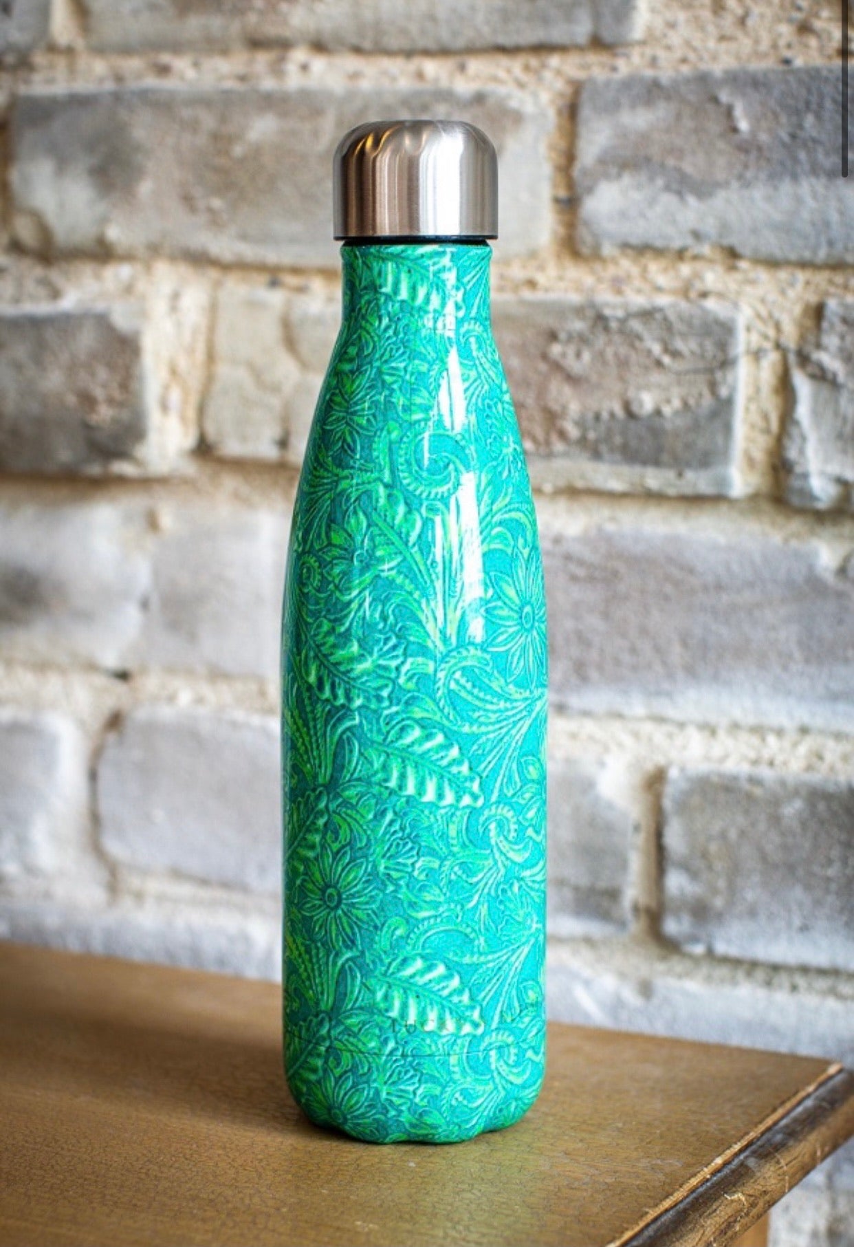 Insulated Bottle, Turquoise tooling