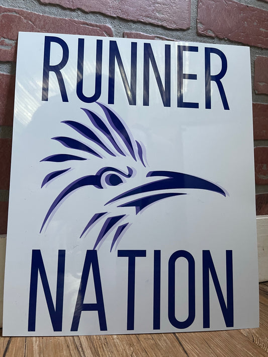 Runner Nation- metal sign